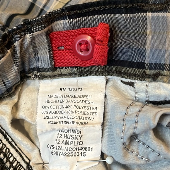 Bundle Boys Lands’End & Wrangler Cargo Shorts - plaid size 12 - Picture 10 of 10